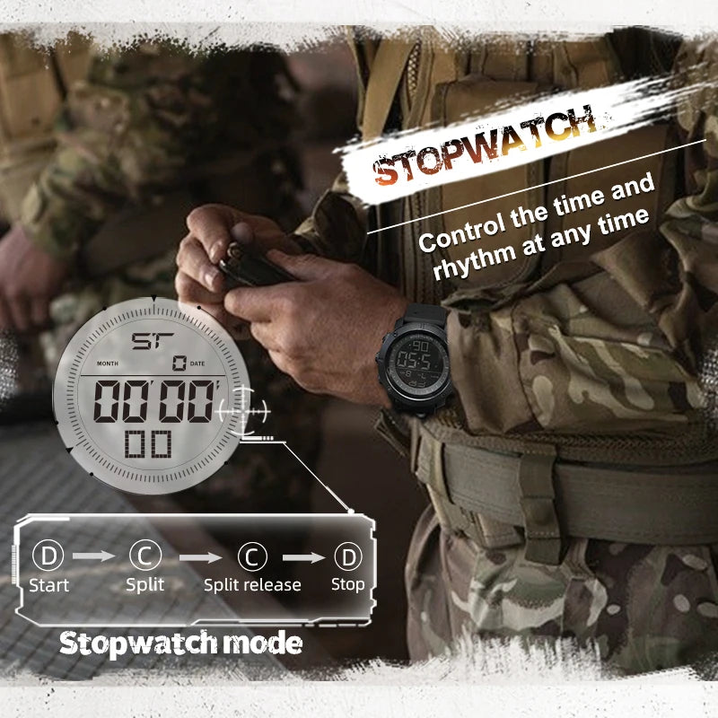 NORTH EDGE TANK Men's Digital Military Sports Watch