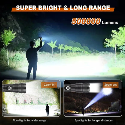 High Power Rechargeable Tactical Flashlight