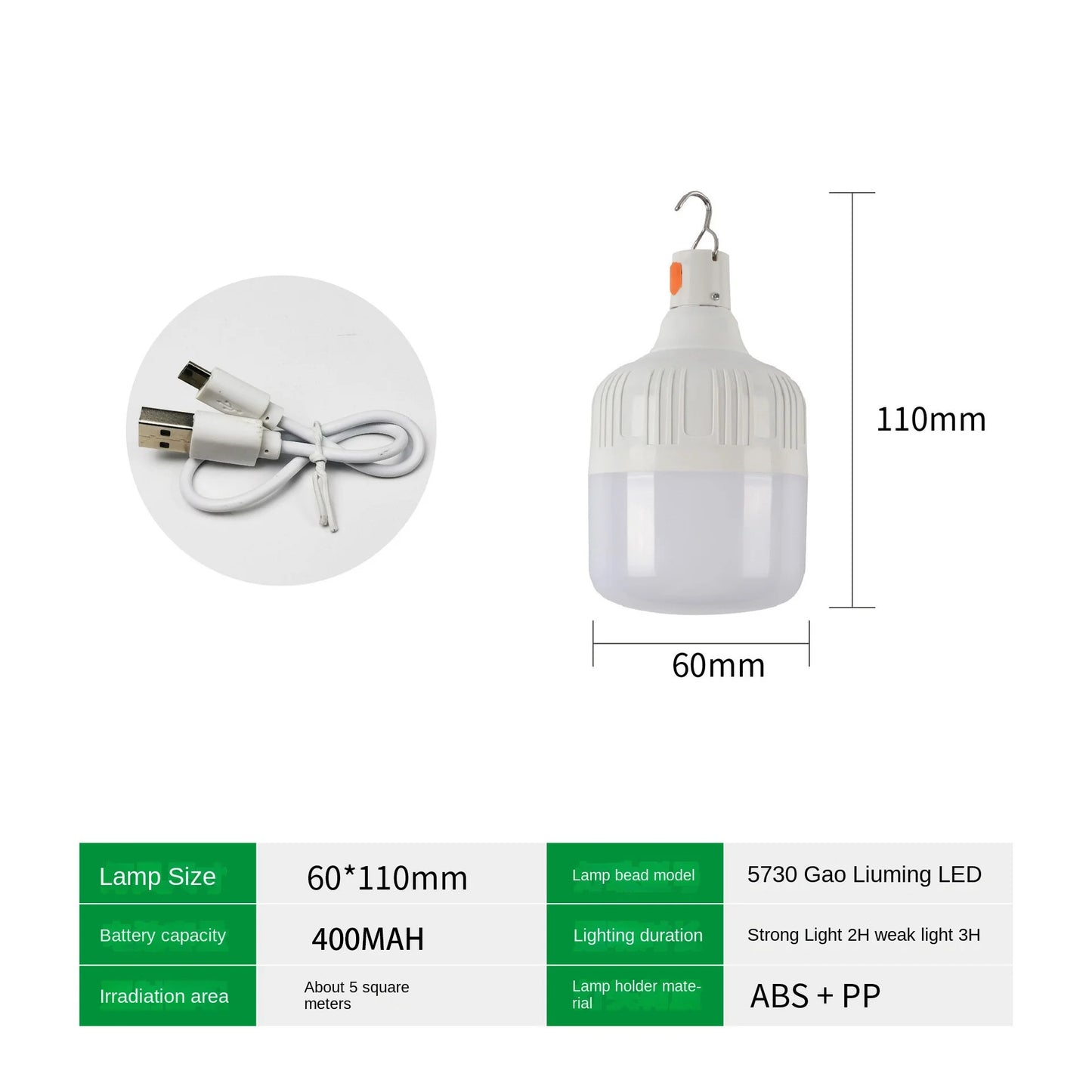 60W Emergency Light Bulb Lantern