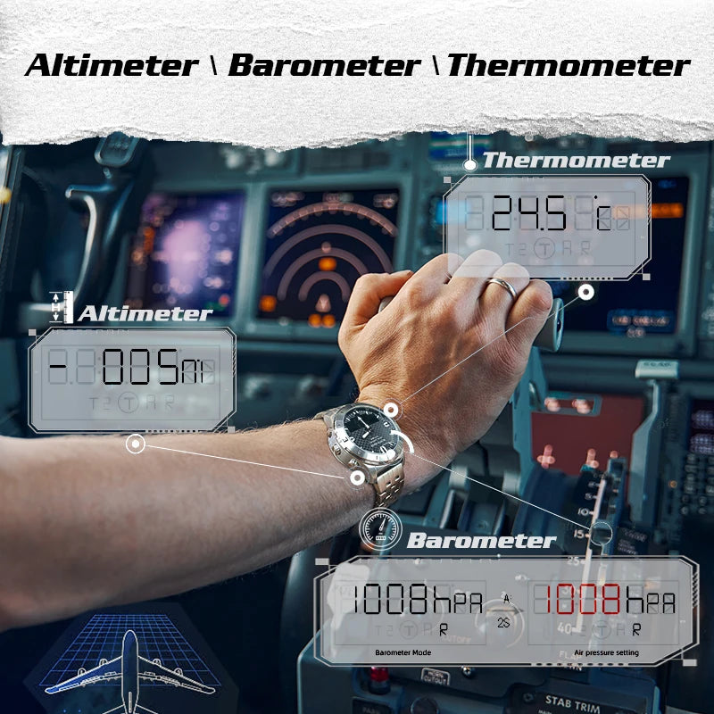 NORTH EDGE Digital Outdoor Sports Watch – Altimeter, Barometer & Compass