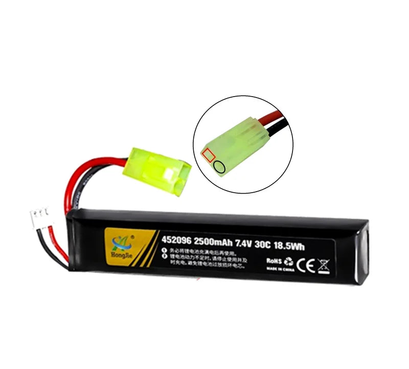 7.4V 2500mAh Lipo Battery T/TAMIYA For 2s 7.4V