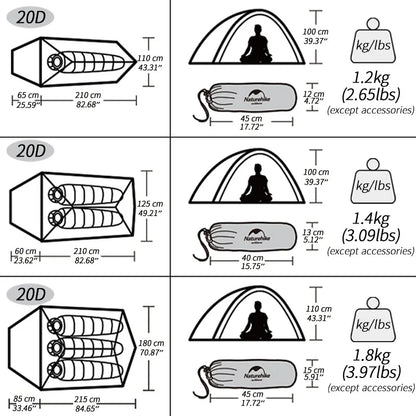 Naturehike 2-Person Camping Tent